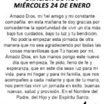 Oración de hoy miércoles 24 de enero