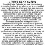 Oración del día lunes 29 de enero