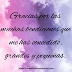 Oración para la gratitud y aprecio de las pequeñas bendiciones